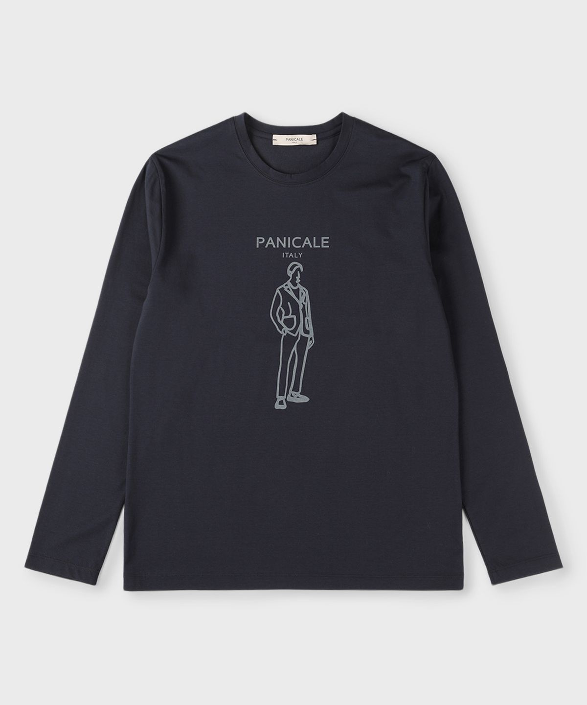 빠니깔레(PANICALE) 네이비 프린팅 티셔츠