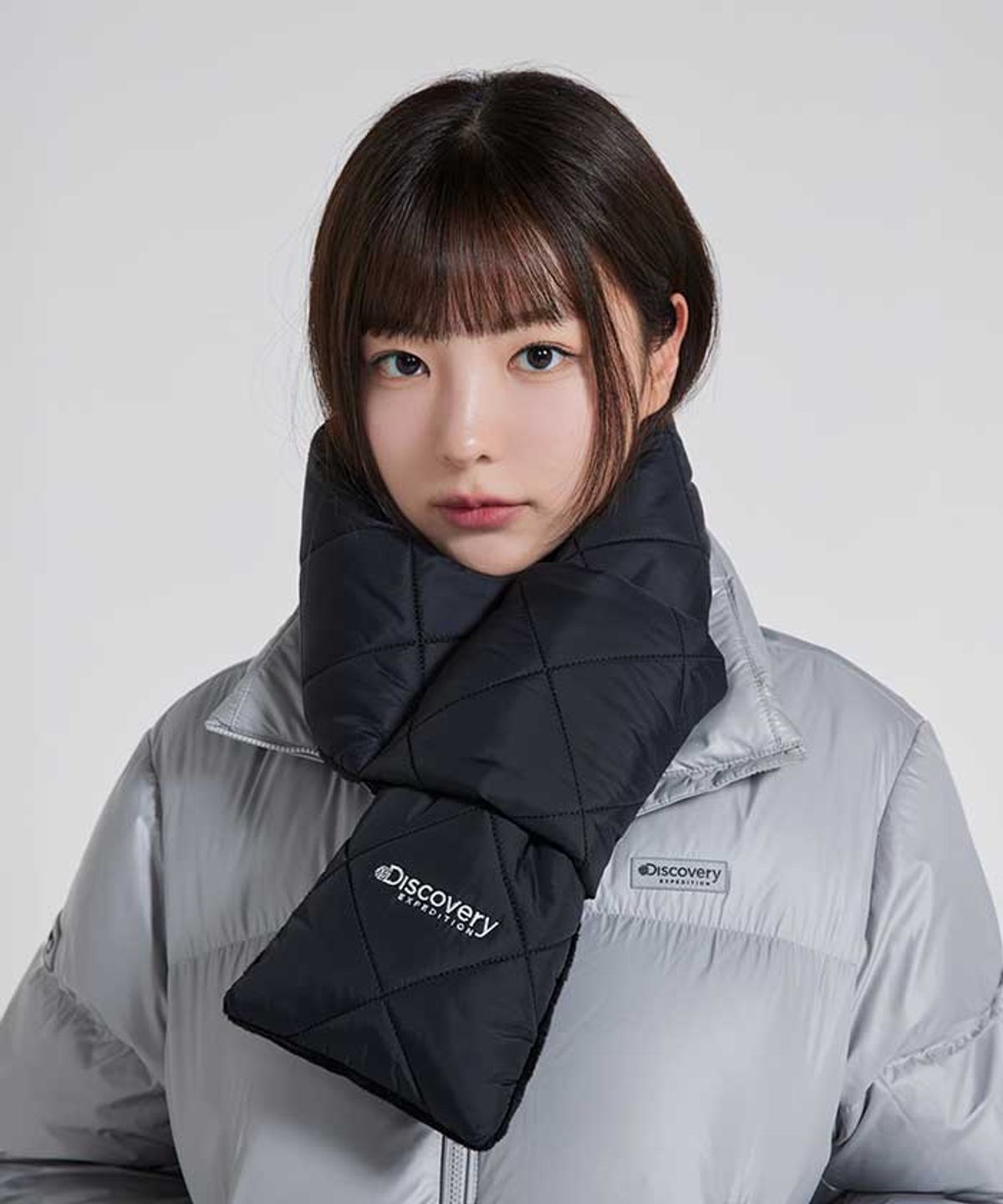 디스커버리 익스페디션(DISCOVERY EXPEDITION) 멜로즈 퀼팅 머플러 (BLACK)