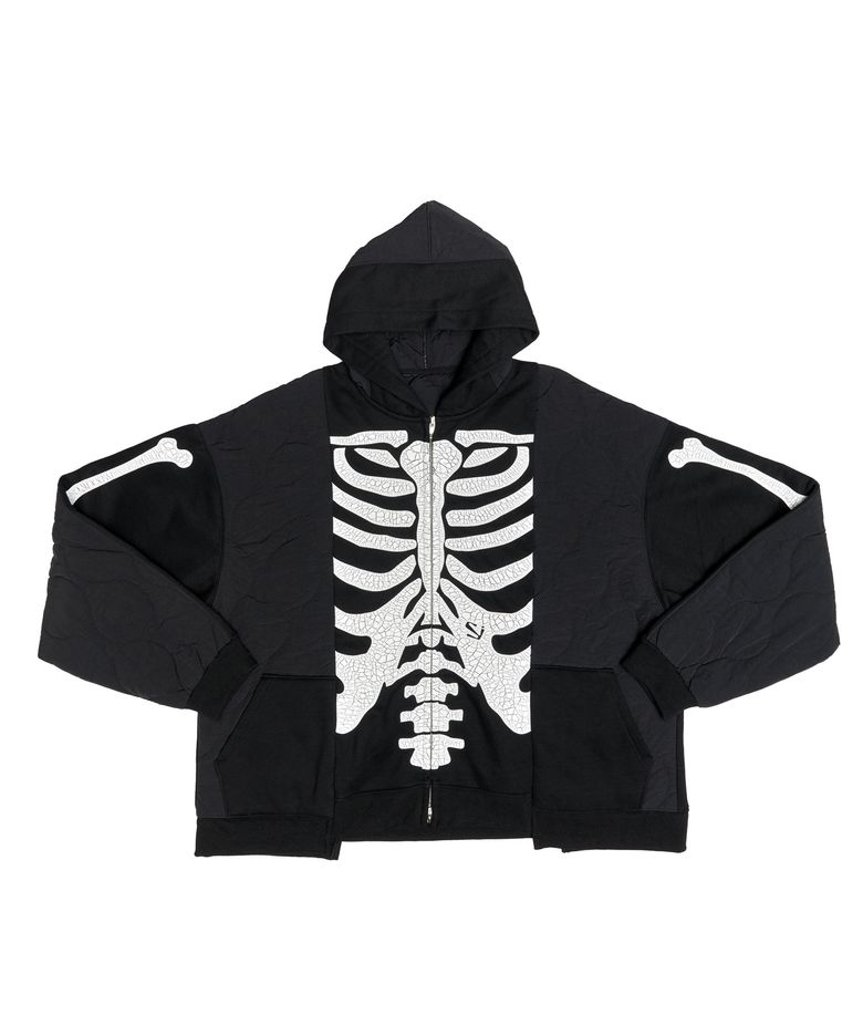 FR ZIP UP HOODIE BLACK