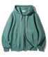스마일 자수 로고 2WAY 버튼 후드집업 BK7985_그린