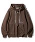 스마일 자수 로고 2WAY 버튼 후드집업 BK7985_브라운