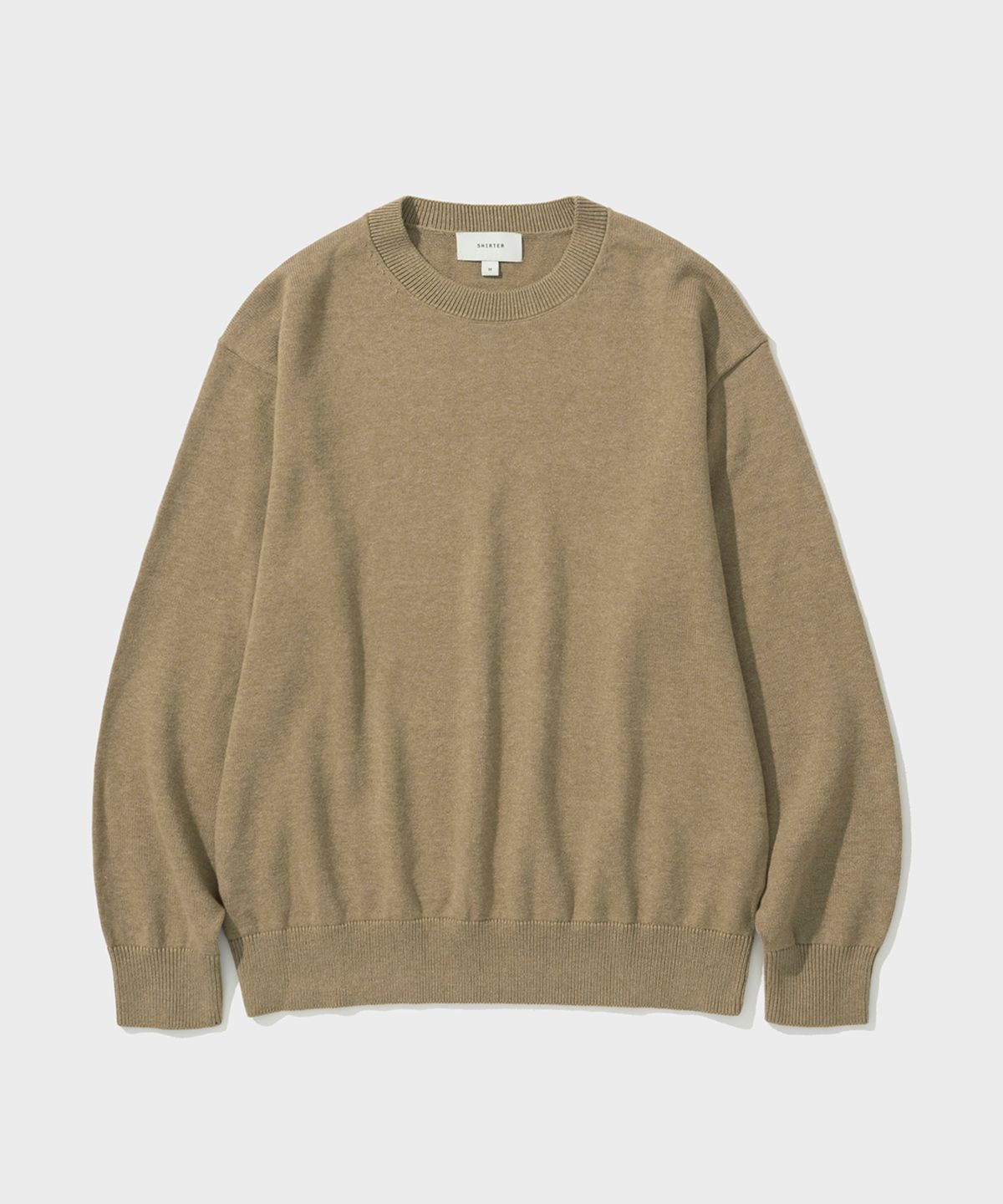 셔터(SHIRTER) COTTON CASHMERE ROUND NECK KNIT (BEIGE)