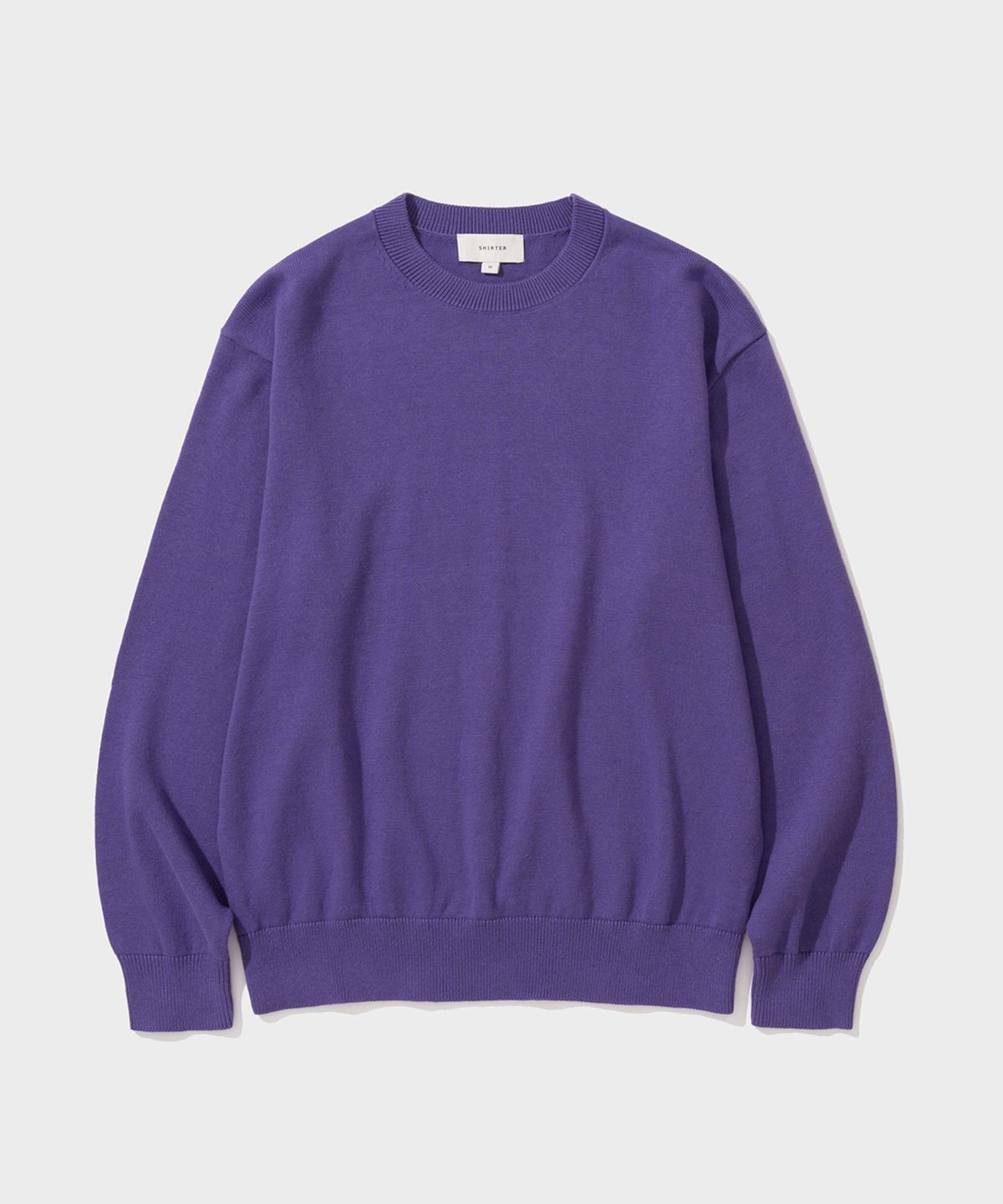 셔터(SHIRTER) COTTON CASHMERE ROUND NECK KNIT (PURPLE)