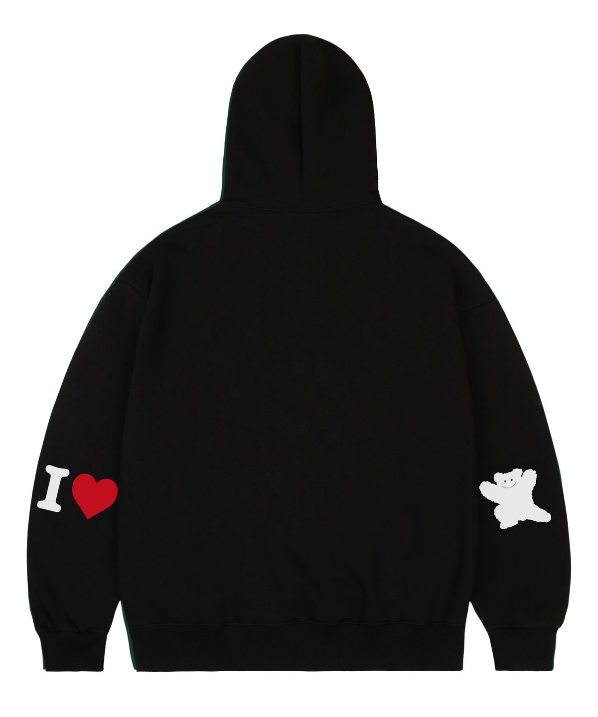 그레이버(GRAVER) [UNISEX]엘보우 I LOVE 베어 후드티_블랙