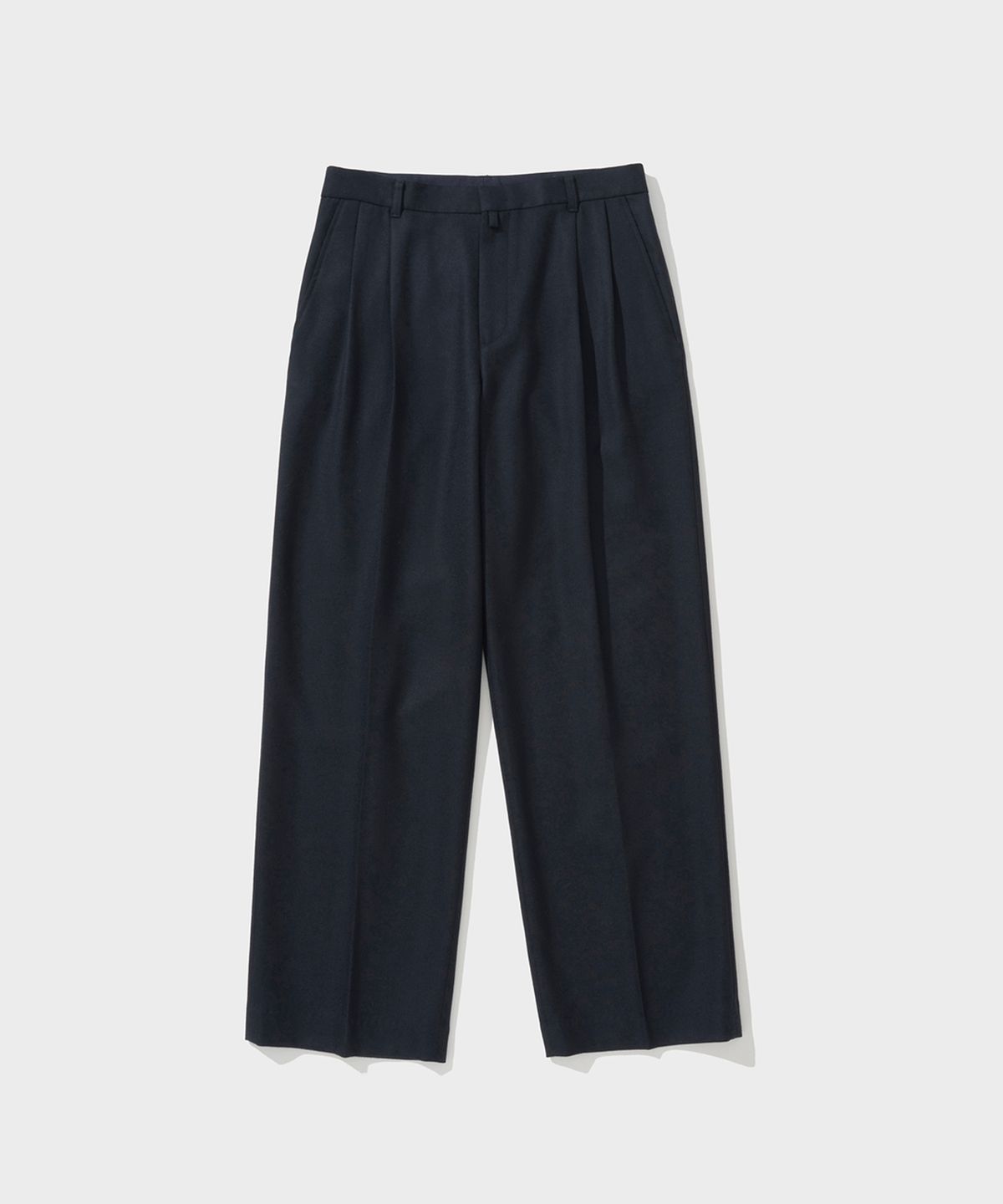 셔터(SHIRTER) TWO PLEATS WOOL PANTS (NAVY)