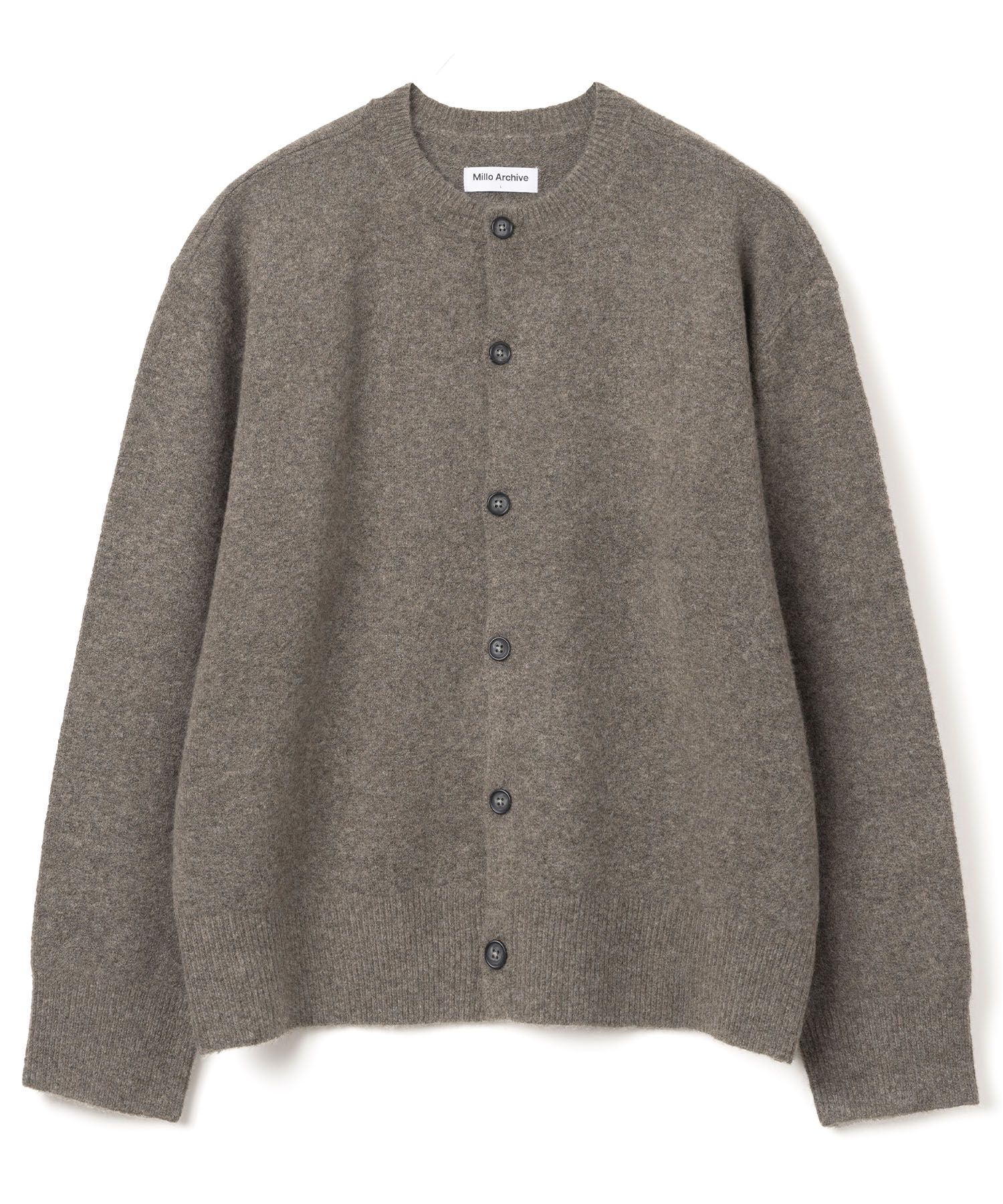 MUSINSA公式 | MILLO ARCHIVE Crop Move Cardigan [Melange Brown]