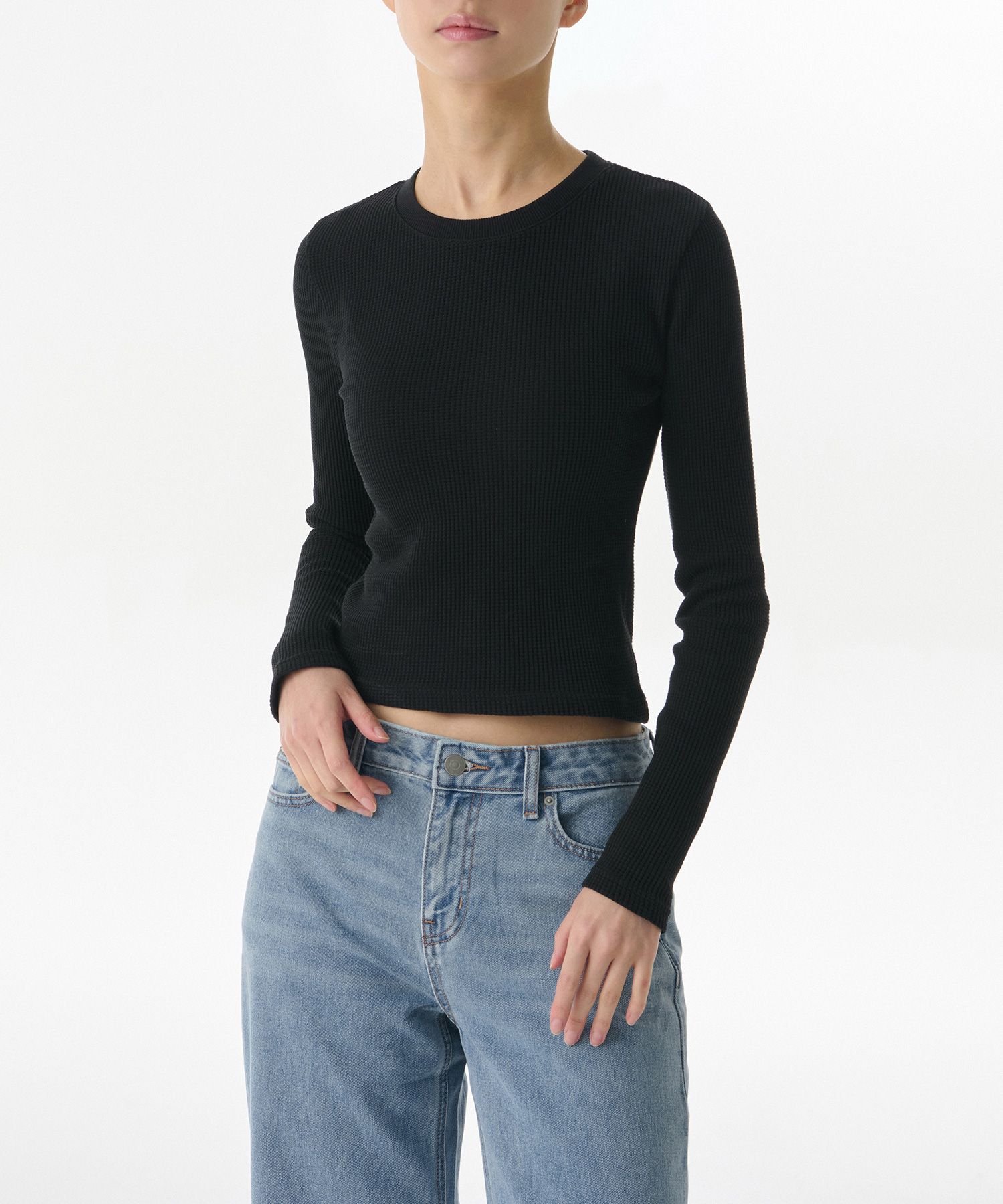 Tシャツ・カットソー *MUSINSA STANDARD* Waffle Relaxed Crew Neck Long Sleeve T-Sh MUSINSA | MUSINSA STANDARD Waffle Relaxed Crew Neck Long