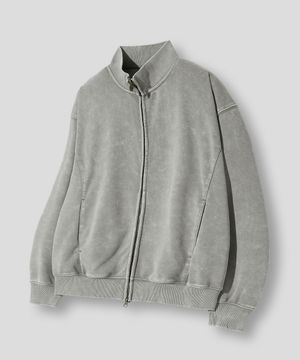 사이드 심 피그먼트 집 업-그레이