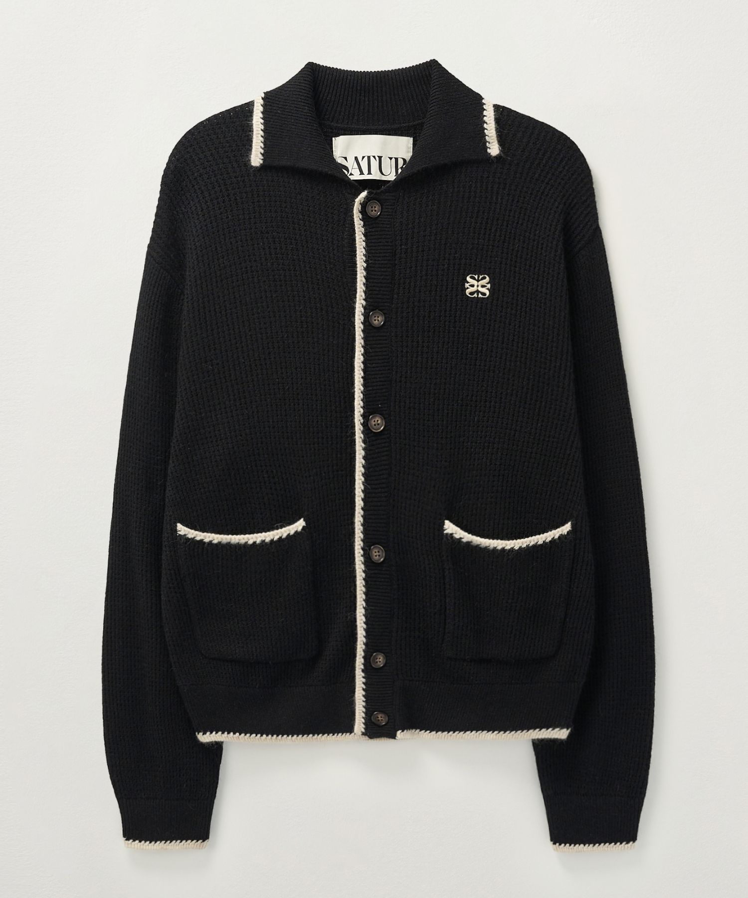 24FW★ SATUR ★BLUFF RACCOON COLLAR KNIT CARDIGAN MUSINSA | SATUR Bluff Raccoon Collar Knit Cardigan Black