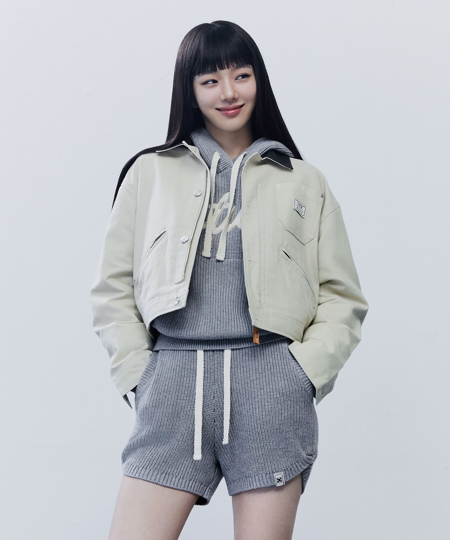 ☆送料・関税込☆SATUR★(W) Crop Cotton Work Jacket★ MUSINSA | SATUR (W) Crop Cotton Work Jacket Natural Beige