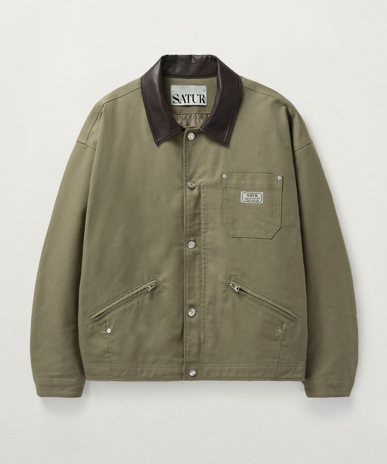 SATUR セター セト Cropped cotton work jacket SATUR セター セト Cropped cotton work jacketの通販