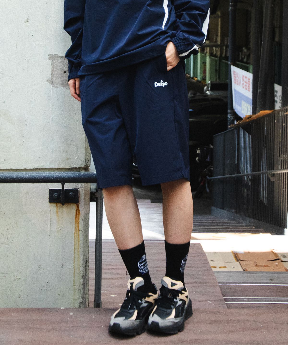 디에포(DEEPO) 베이직 5부 팬츠 NAVY