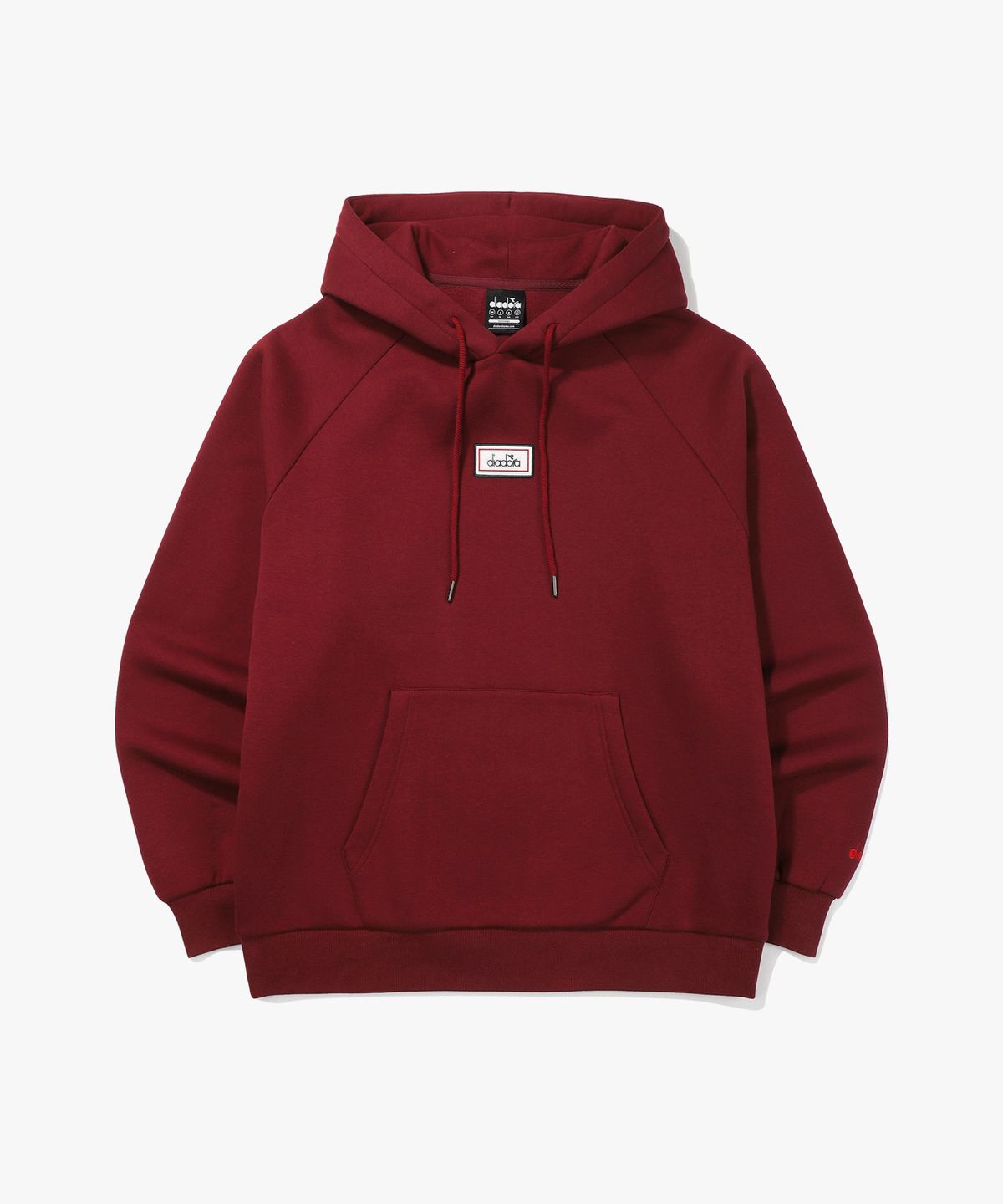 디아도라(diadora) 컴피 기모 후드티셔츠 WINE