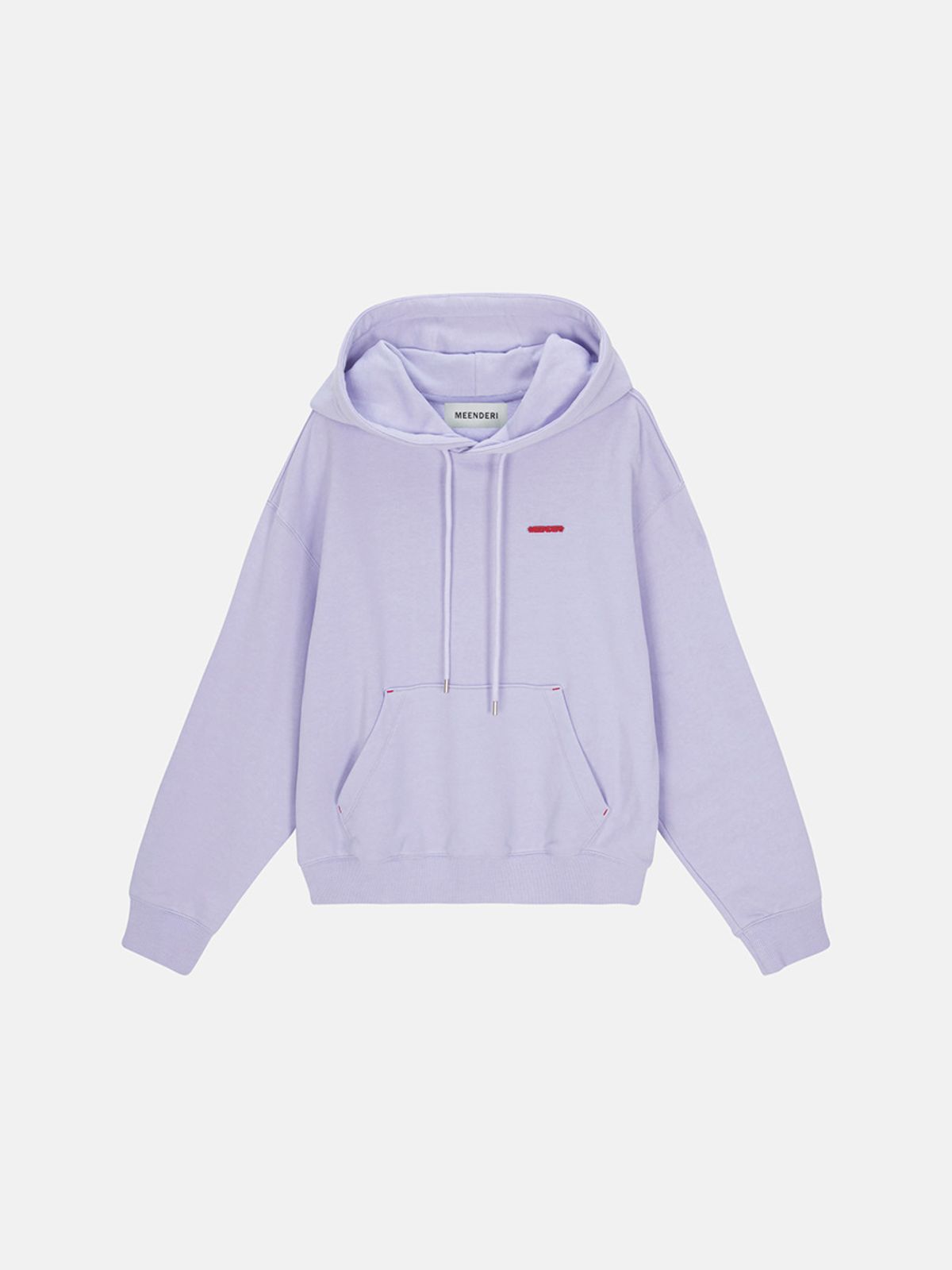 민더리(MEENDERI) [UNISEX] BARTACK STITCH HOODIE - LAVENDER