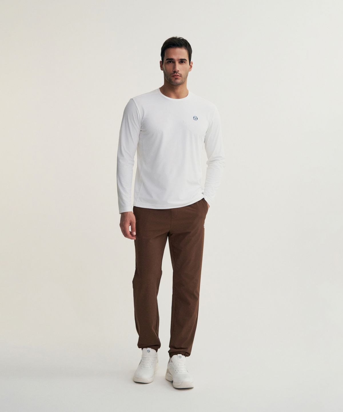 세르지오 타키니(SERGIO TACCHINI) M 데일리 우븐 기모 조거 팬츠 (D.Brown)