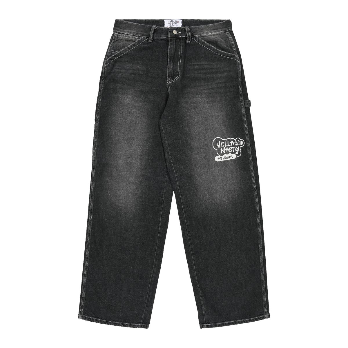 에즈아이원(ASIWANT) HELLA NASTY WIDE PANTS BLACK