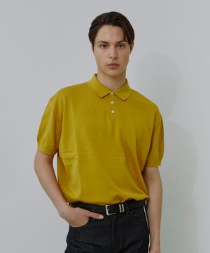 003 COTTON Collar Shirts Yellow