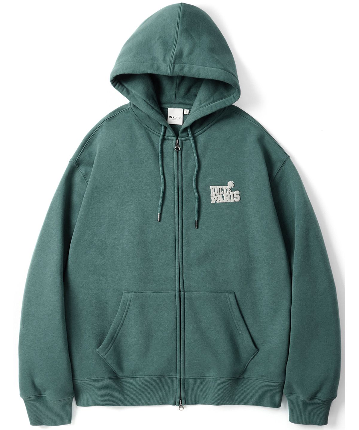 쿨트(KULTE) Palm tree zip-up D.green