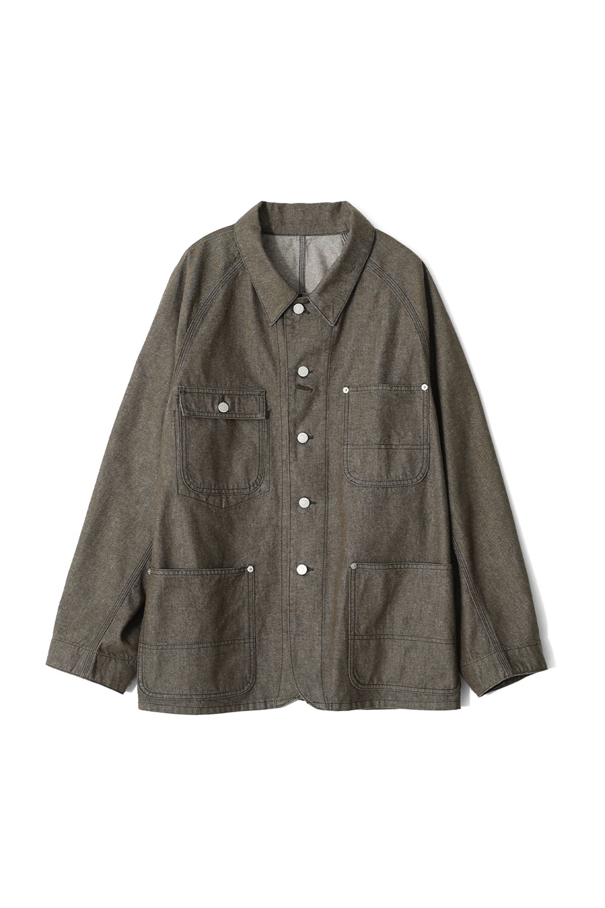 홀리선(HORLISUN) Painter Denim Chore Jacket Olive