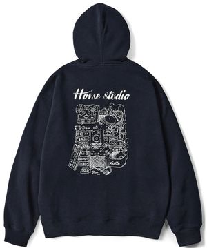 Home studio hoody D.navy