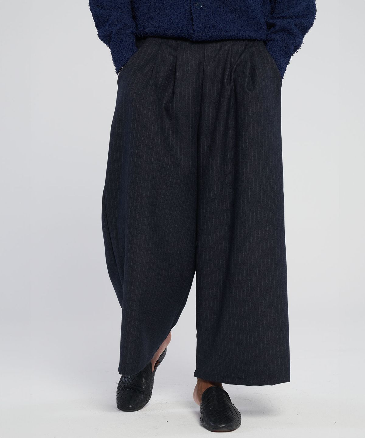 테네르(TENER) TR ST Wide Skirt Pants_Navy