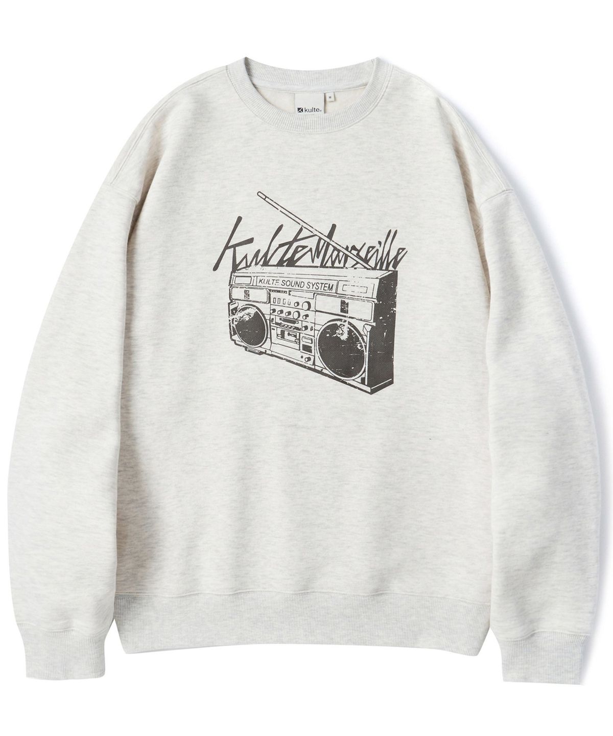 쿨트(KULTE) Retro radio crewneck O.B.melange