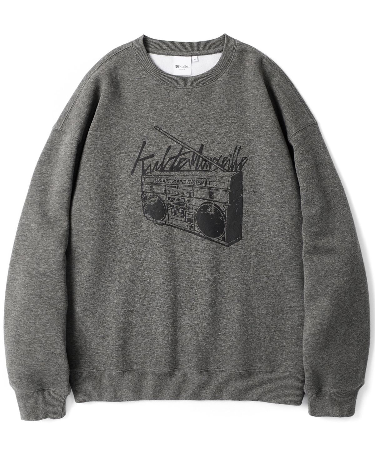 쿨트(KULTE) Retro radio crewneck C.M.grey