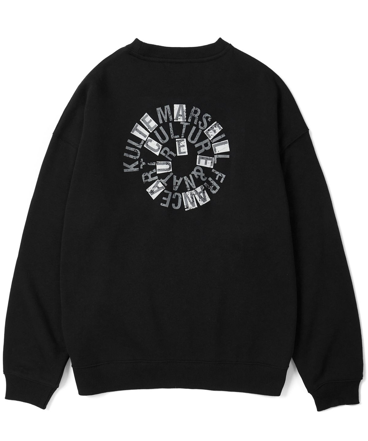 쿨트(KULTE) Swirl logo crewneck Black