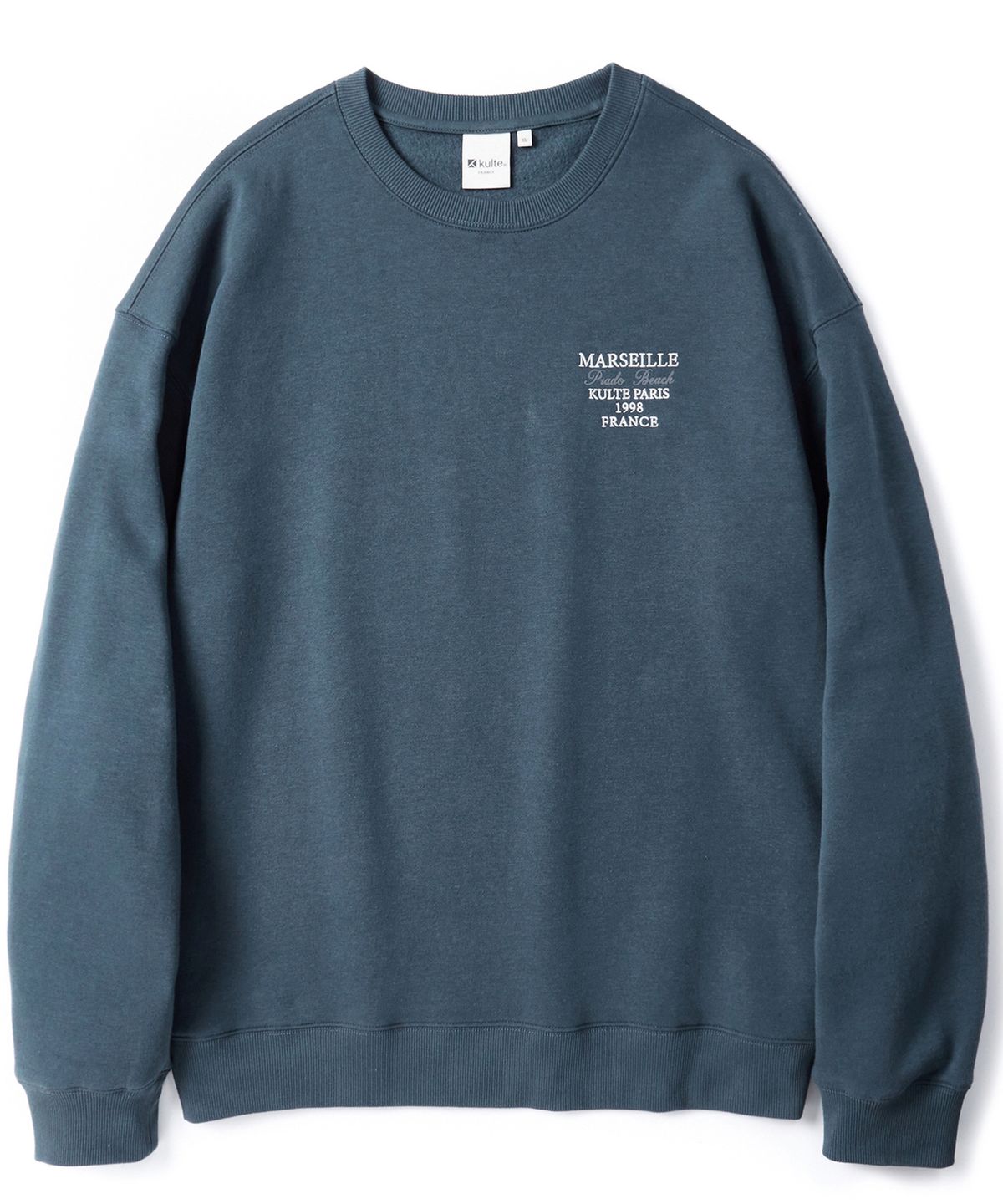 쿨트(KULTE) Small lettering crewneck Blue