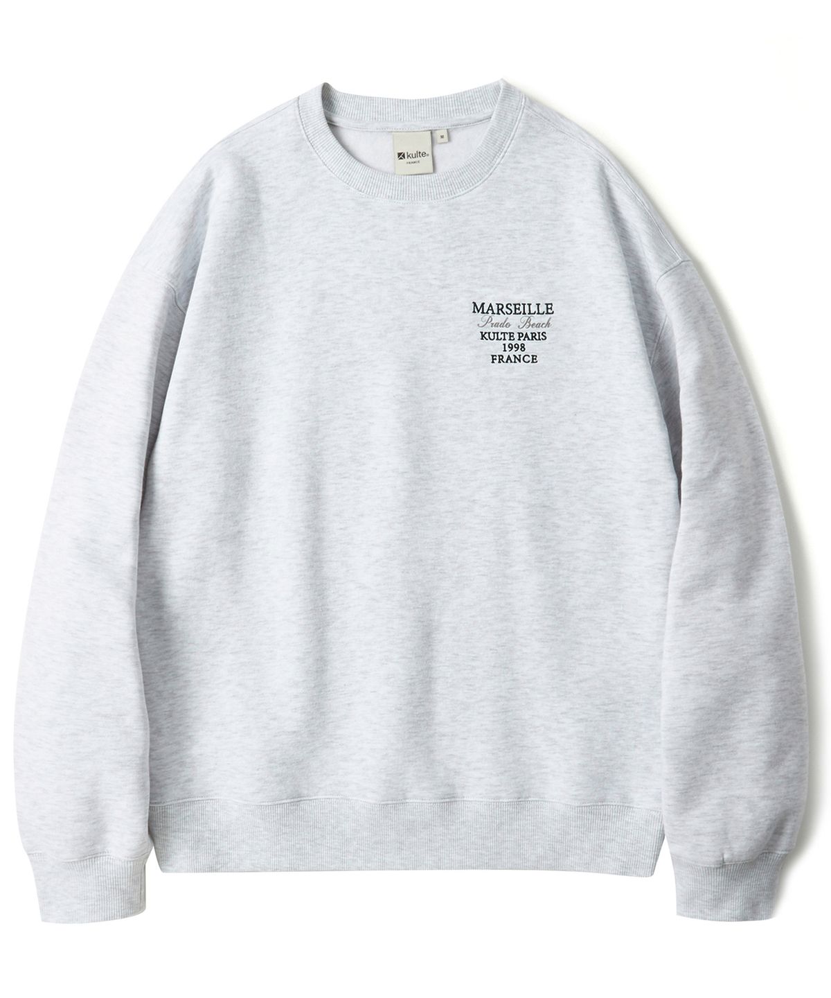 쿨트(KULTE) Small lettering crewneck L.melange
