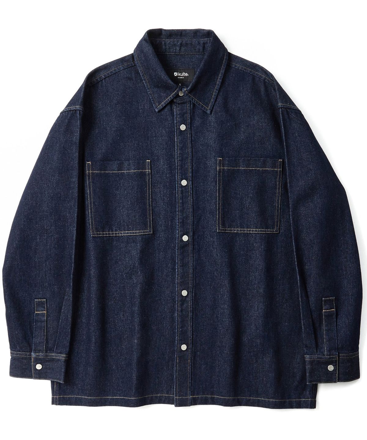 쿨트(KULTE) Washed work denim shirt Indigo