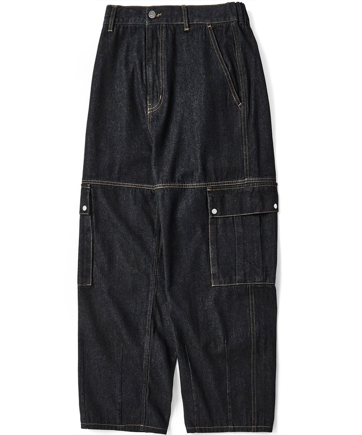 쿨트(KULTE) Washed cargo denim pants Black