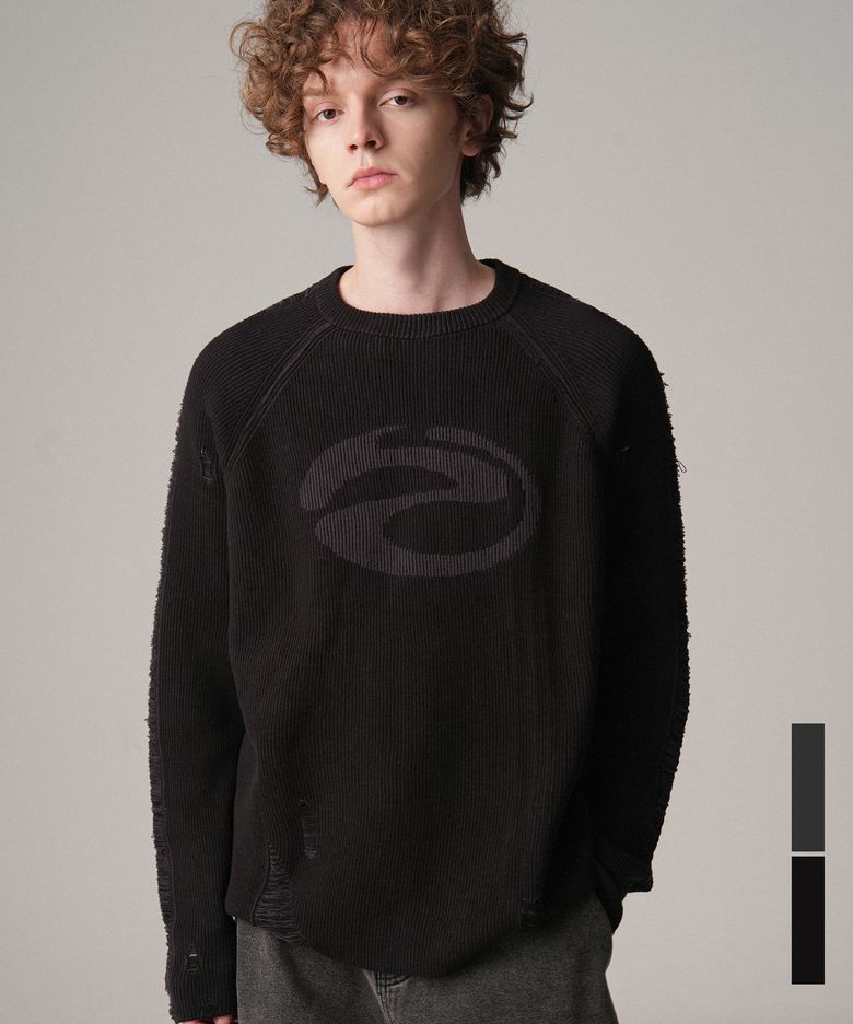 Marc Damage Raglan Knit - 2COL