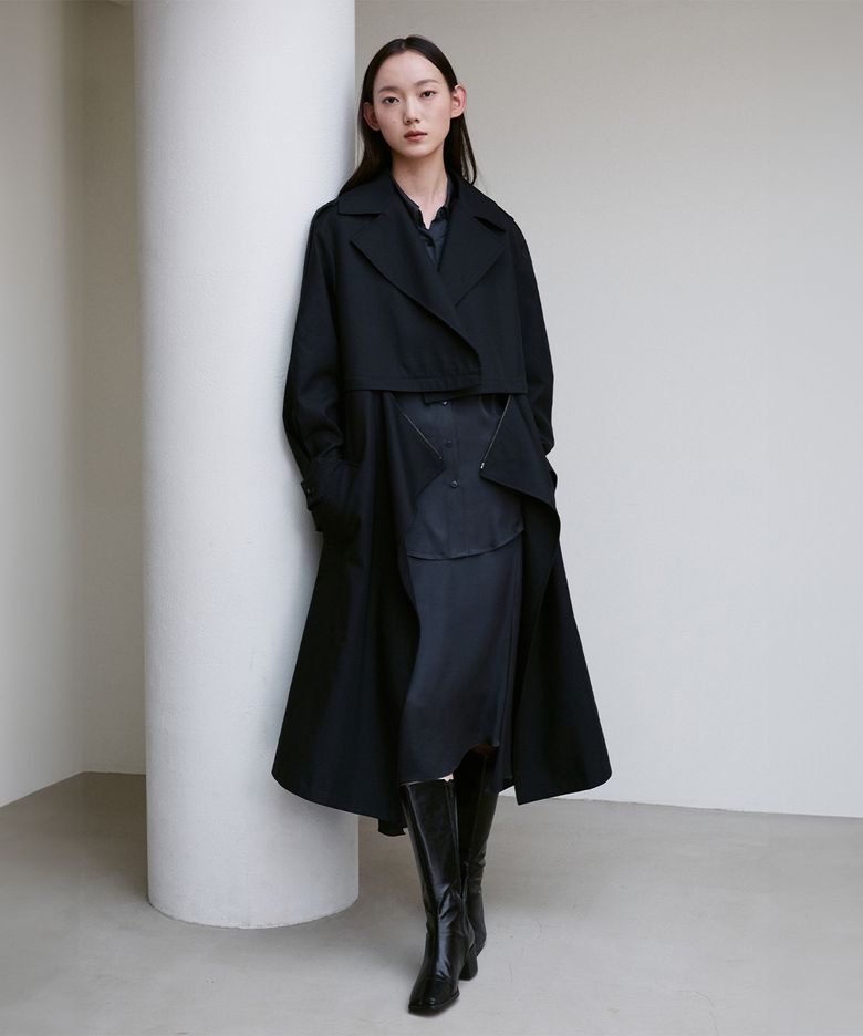 DETACHABLE ZIPPED TRENCH COAT