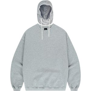 바라클라바 디터쳐블 퀄티드 맨투맨-멜란지그레이