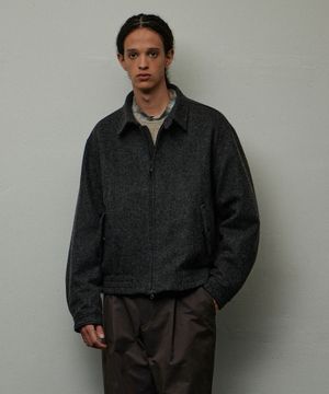 차이니티 버드아이 트위드 울 블루종