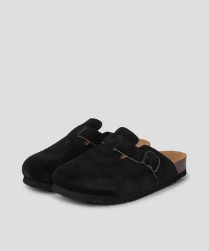 (WOMEN) 스웨이드 소재 코르크 크로그  블랙 (HH49K2C145)