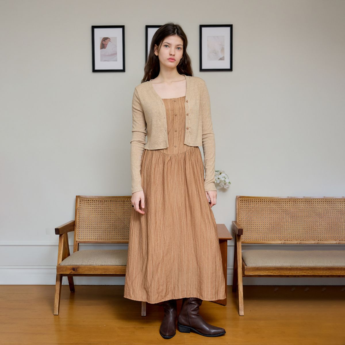 에이앤레이(AEIREI) AR_Autumn cardigan set long dress