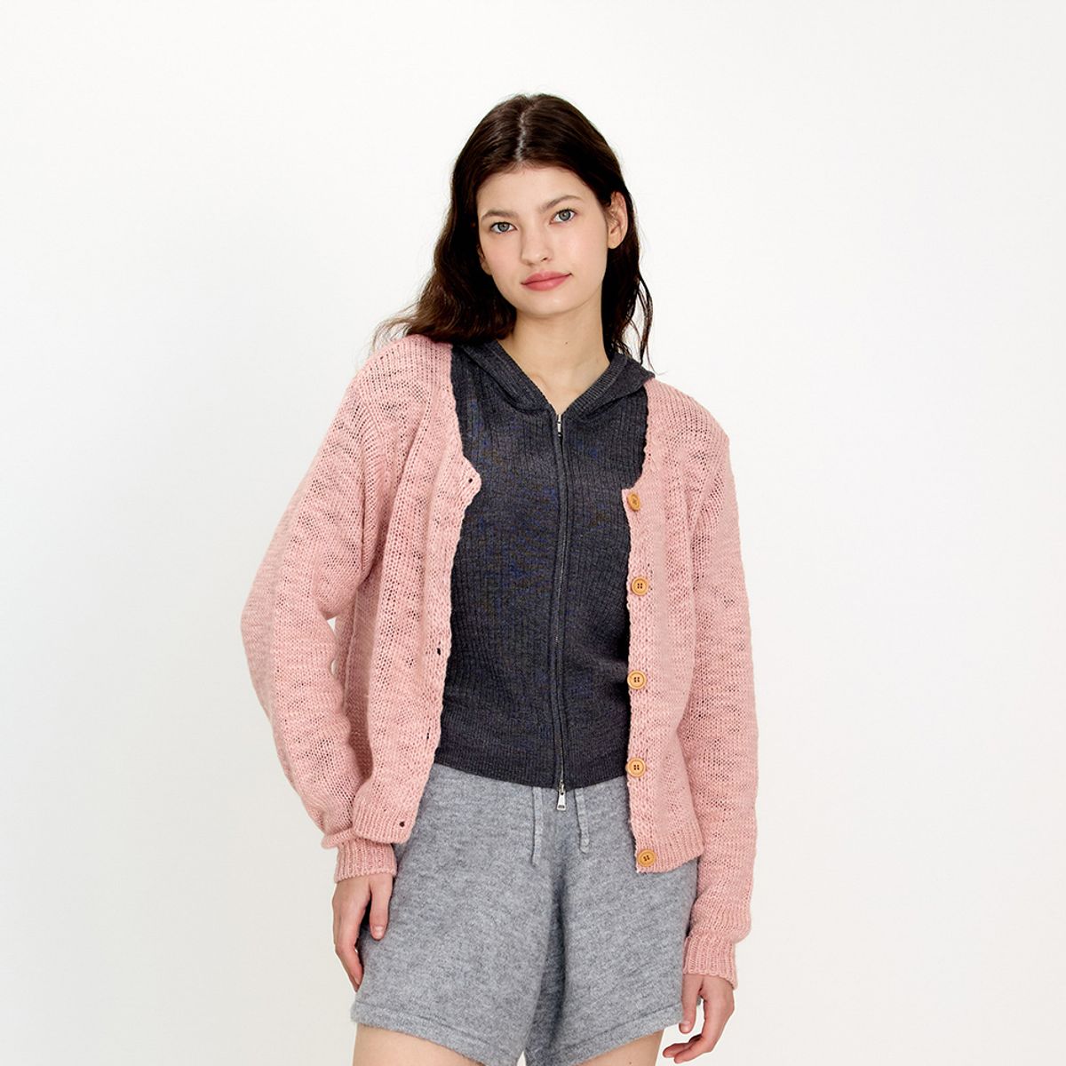 에이앤레이(AEIREI) AR_Casual round neck cardigan_3color