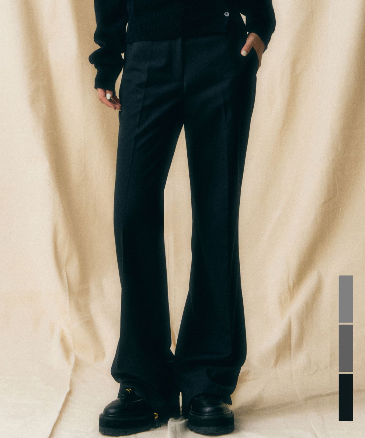 비바셔스(VIVACIOUS) Semi Boots Cut Slacks - 3COL