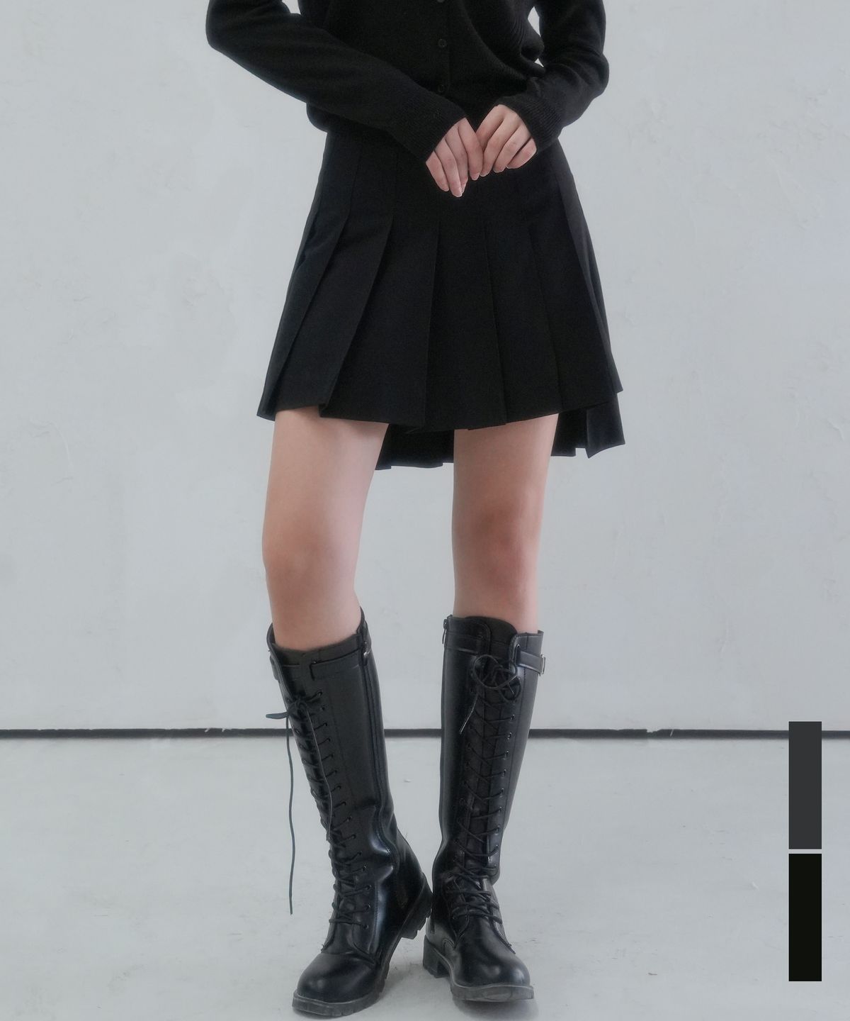 비바셔스(VIVACIOUS) Boy Unbalanced Skirt - 2COL