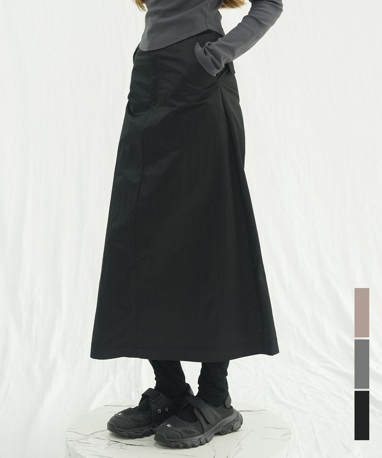 Pocket Thaslan Long Skirt - 3COL