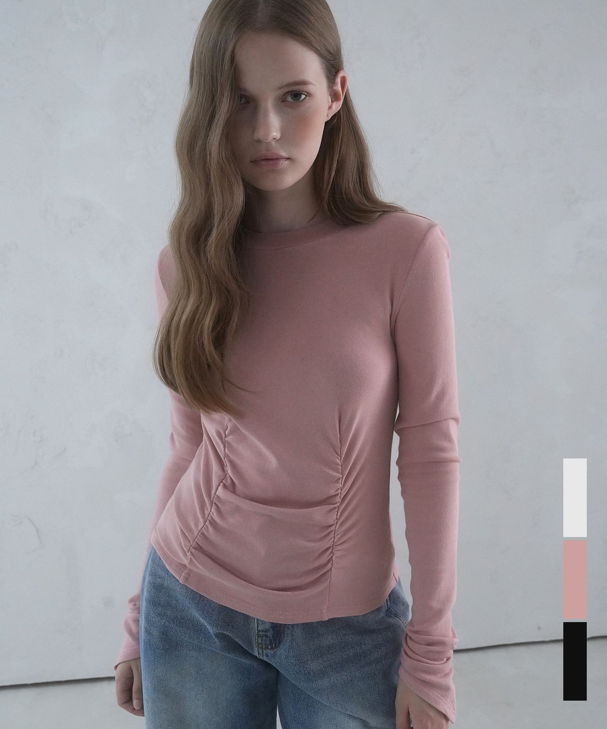 비바셔스(VIVACIOUS) Twin Drape Long Sleeve - 3COL