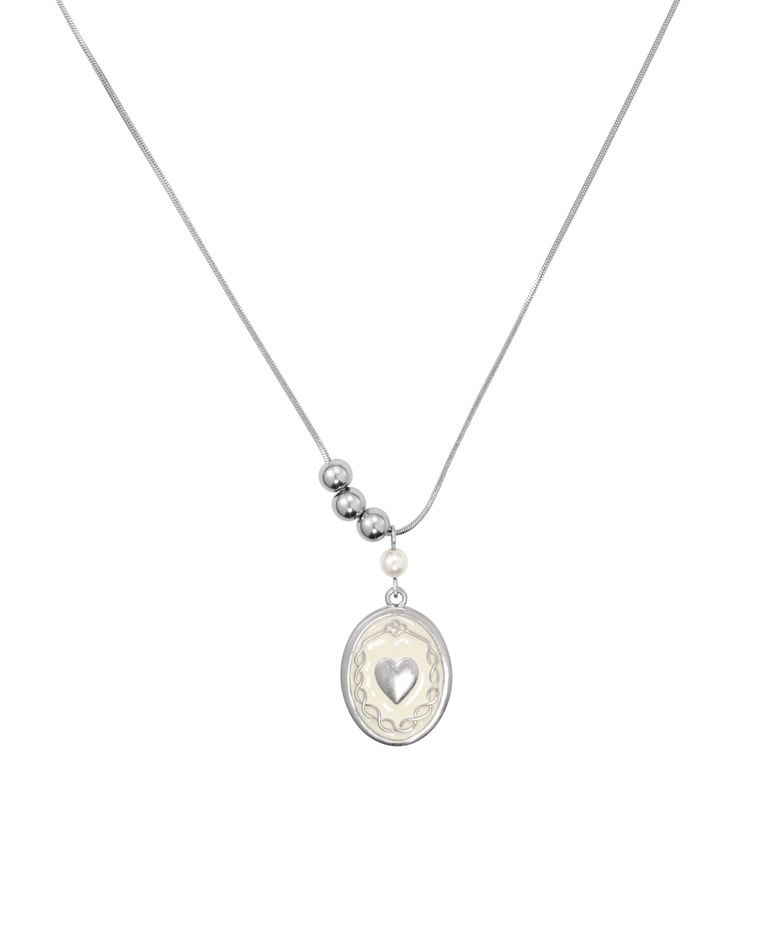 harmless frame necklace-silver