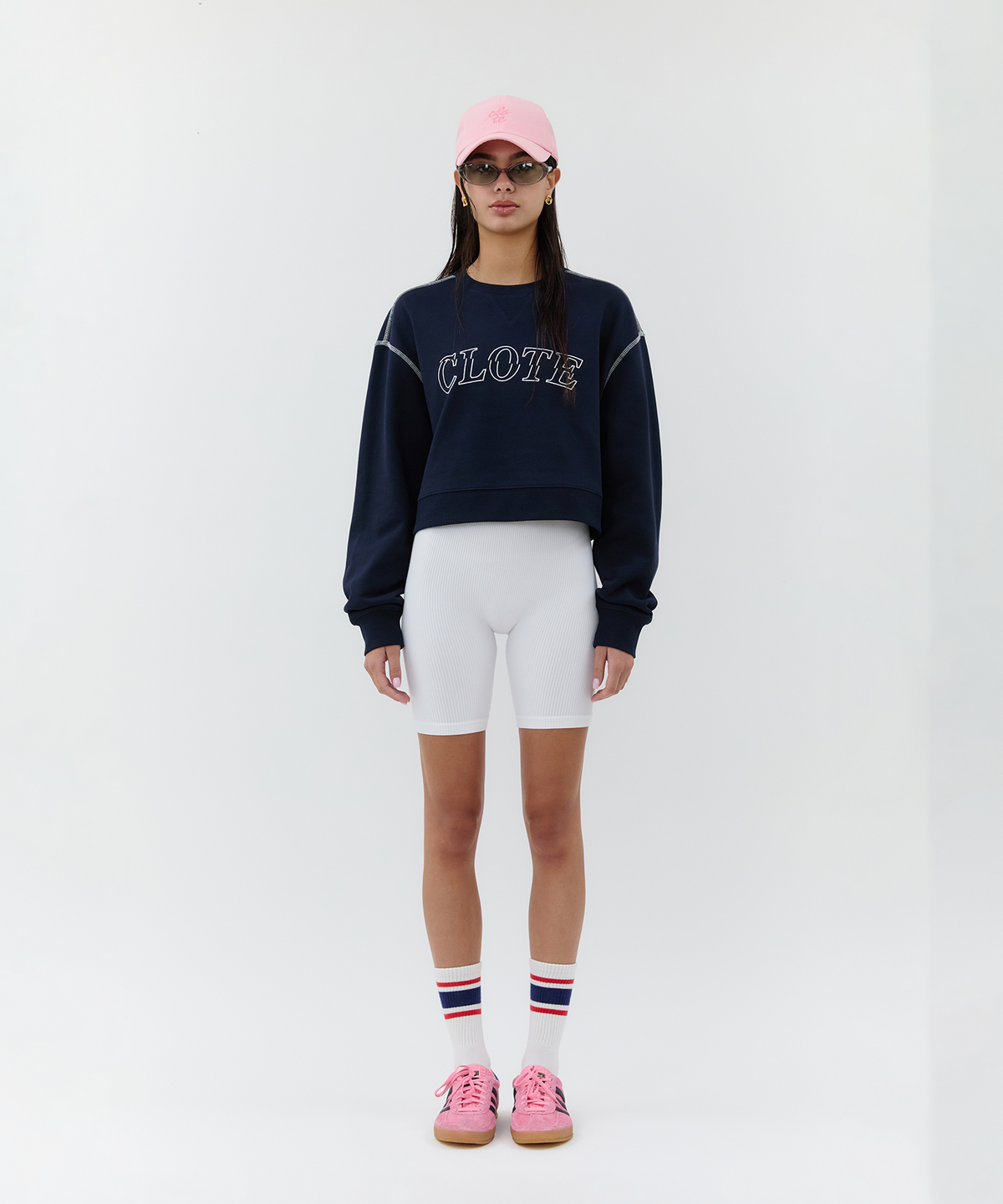 클로트(CLOTE) COTTON TERRY SWEAT SHIRT - NAVY