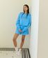 COTTON TERRY SWEAT SHORTS - BLUE