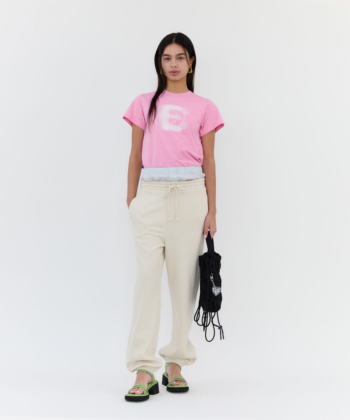 클로트(CLOTE) CLOTE LETTERING SMALL T-SHIRT - PINK
