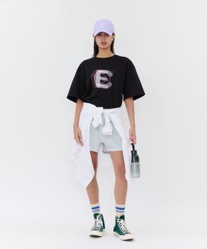 CLOTE LETTERING LARGE T-SHIRT - BLACK