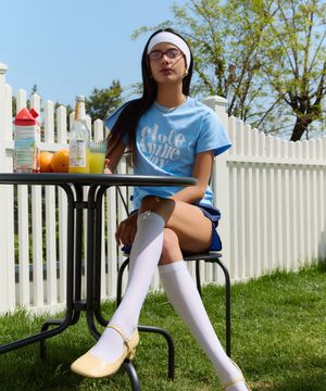 HEART LOGO SMALL T-SHIRT - SKY BLUE