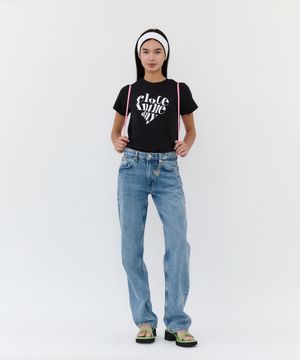 HEART LOGO SMALL T-SHIRT - BLACK